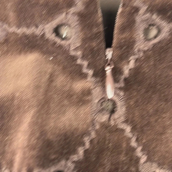 Boden | Brown Circle Embroidered Velvet Pencil Skirt Lined Back Zipper Size 4R - Picture 6 of 10